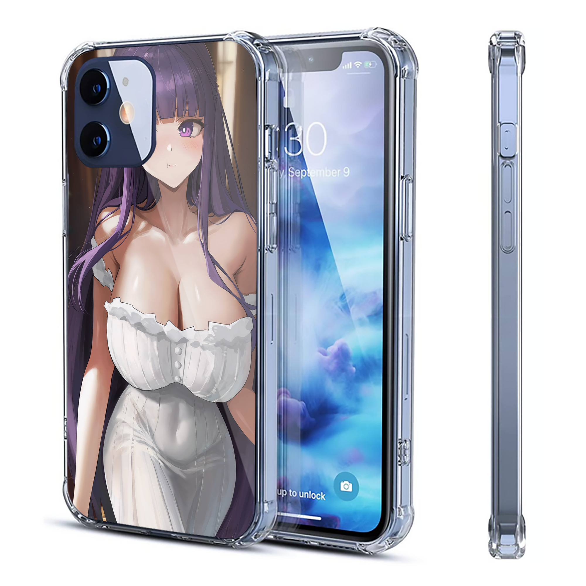 （画像用） 葬送のフリーレン Frieren 【iPhone 12シリーズ対応】透明スマホケース（クリアソフトケース）